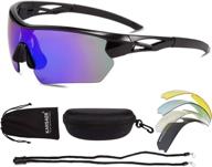 karsaer polarized sunglasses interchangeable baseball sports & fitness logo