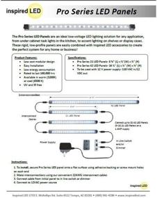 img 2 attached to 💡 Inspired LED Super Deluxe Pro Series 21 LED Kit with Dimmer - Under Cabinet Lighting, 24W 12V DC, Pure White 4200K, 135 Lumens per Foot