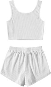 img 3 attached to 👗 SweatyRocks Women's Sleeveless Shorts Outfit: Trendy Women's Clothing for a Stylish Look