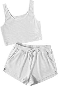 img 2 attached to 👗 SweatyRocks Women's Sleeveless Shorts Outfit: Trendy Women's Clothing for a Stylish Look