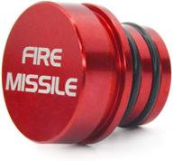 🔥 fire missile billet aluminum cigarette lighter plug cover: perfect fit for standard 12 volt power source in all vehicles logo