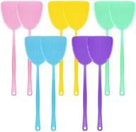 🪰 stuhad 10 pack plastic colorful fly swatters with sturdy and flexible manual grips - vibrant and efficient bug zappers in 5 colors! logo