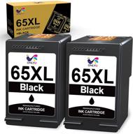 🖨️ 2-pack onlyu remanufactured ink cartridge for hp 65xl 65 xl, compatible with envy 5055, 5052, 5058 and deskjet 3755, 3752, 2655, 3720, 3722, 3723, 3730, 3732, 3758, 2652, 2624 printers - 2 black ink cartridges logo