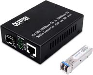 qsfptek gigabit ethernet media converter: single mode dual lc fiber, 10/100/1000base-t to 1000base-lx, up to 20km range logo