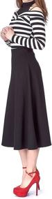 img 3 attached to Dani's Choice Elastic Waist A-line Flared Long Skirt: Enhancing Fashion and Comfort