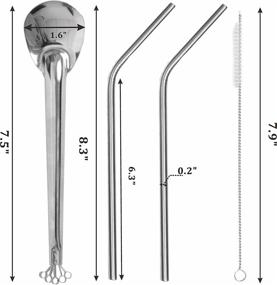 img 1 attached to Premium 7-Piece Coconut Opener Kit: Stainless Steel Hammer, Wooden Handle, Spoon, Straws, Cleaner & Carry Bag