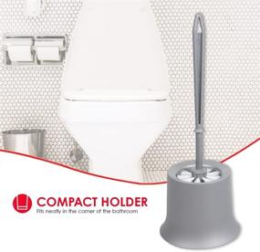 img 2 attached to 🚽 Grey Home Basics Toilet Brush Holder: Enhancing Bathroom Cleanliness