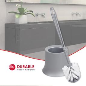 img 1 attached to 🚽 Grey Home Basics Toilet Brush Holder: Enhancing Bathroom Cleanliness