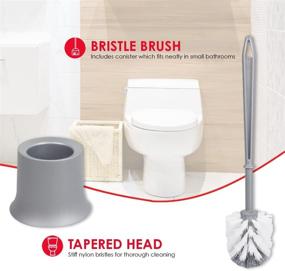 img 3 attached to 🚽 Grey Home Basics Toilet Brush Holder: Enhancing Bathroom Cleanliness