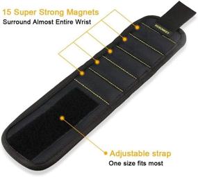 img 2 attached to 🧲 Magnetic Wristband Tools - Ideal Gifts for Men: KUSONKEY Tool Belt with 15 Magnets for Secure Screws/Nails/Drill Holding - Cool Christmas Gifts for Men, Him, Father, Dad, DIY Handyman, Electrician, Husband, Boyfriend