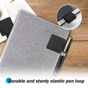 img 2 attached to 🖊️ ProCase Pen Loop Holder (5 Pack) for Notebooks Journals Planners Tablet Case - Self Adhesive Leather Pencil Holder with Elastic Loop for Pens, Apple Pencil, Stylus Pen, Black