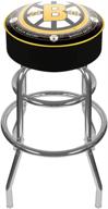 🏒 nhl boston bruins padded swivel bar stool – stylish and comfortable seating for bruins fans! logo