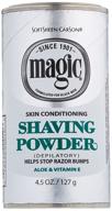 🪒 magic platinum shaving powder 4.5oz. skin conditioning (2 pack) - silky smooth shaving experience at your fingertips logo