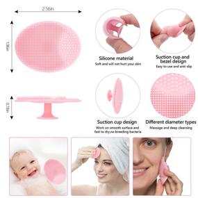 img 1 attached to 🧖 2pcs Silicone Face Scrubber and Exfoliating Lip Brush Set - Facial Cleansing and Blackhead Remover Tools