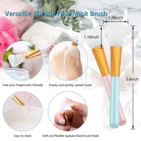 img 3 attached to 🧖 2pcs Silicone Face Scrubber and Exfoliating Lip Brush Set - Facial Cleansing and Blackhead Remover Tools