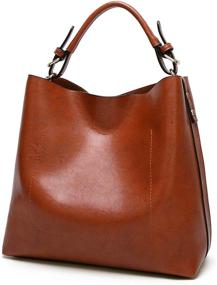 img 1 attached to 👜 Stylish Hynice Handbags: Brown Shoulder Satchel for Women with Wallets & Hobo Bags