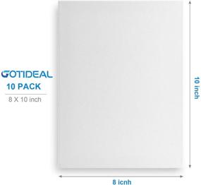 img 1 attached to 🎨 GOTIDEAL 8x10 inch Canvas Boards, Set of 10, White Gesso Primed Blank Canvases for Painting - 100% Cotton Art Supplies Canvas Panel for Acrylic Paint, Pouring, Oil Paint, Watercolor, Gouache