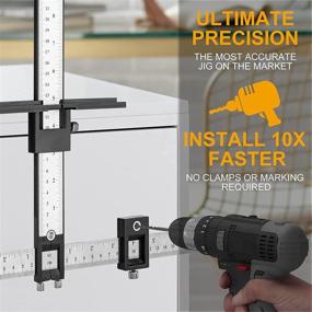 img 3 attached to Towallmark Adjustable Cabinet Hardware Jig and Template Tool with Alumium Drill Guide Punch Locator for Easy Installation of Handles, Doors, Pulls, and Drawer Knobs - Black (Available in Imperial and Metric Measurements)