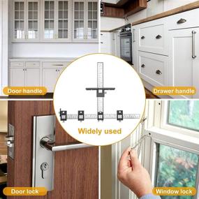 img 2 attached to Towallmark Adjustable Cabinet Hardware Jig and Template Tool with Alumium Drill Guide Punch Locator for Easy Installation of Handles, Doors, Pulls, and Drawer Knobs - Black (Available in Imperial and Metric Measurements)