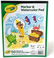 🎨 crayola marker and watercolor pad 8x10 inches - 50 pages white: perfect for creative art projects logo