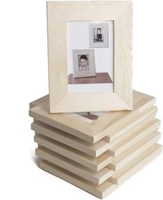 img 2 attached to WALLNITURE DIY Craft Picture Frames for Kids | Unfinished Wood, Set of 10, 4x6 Size
