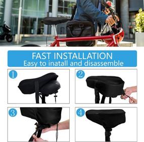 img 1 attached to 🚲 Ficsowy Gel Bike Seat Cover: Ultra-Soft Cushion for Bicycle Saddle, Comfortable Silicone Padding, Ideal for Stationary Exercise Bikes and Mountain Biking