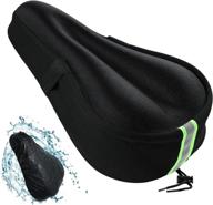 🚲 ficsowy gel bike seat cover: ultra-soft cushion for bicycle saddle, comfortable silicone padding, ideal for stationary exercise bikes and mountain biking logo