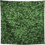 🌿 allenjoy 8x8ft fabric green leaves backdrop for photo studio, photography still life grass leaf floordrop picture background, summer party decor, outdoorsy theme shoot props drop (not artificial grass) logo