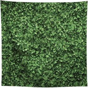 img 4 attached to 🌿 Allenjoy 8x8ft Fabric Green Leaves Backdrop for Photo Studio, Photography Still Life Grass Leaf Floordrop Picture Background, Summer Party Decor, Outdoorsy Theme Shoot Props Drop (Not Artificial Grass)