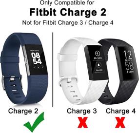 img 3 attached to Набор из 5 спортивных ремешков Amzpas, совместимых с Fitbit Charge 2 Band