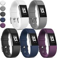 набор из 5 спортивных ремешков amzpas, совместимых с fitbit charge 2 band логотип