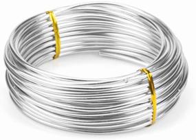 img 3 attached to 🔗 Nicunom 98.4 Feet Silver Aluminum Wire: Craft Wire for DIY Arts, Crafts, Wreath-Making, Beading, and Floral Projects