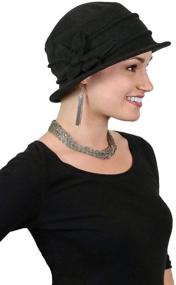 img 1 attached to 🎩 Fleece Flower Cloche Hat: Stylish Head Coverings for Women with Cancer & Chemo Headwear