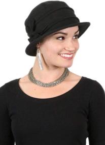 img 2 attached to 🎩 Fleece Flower Cloche Hat: Stylish Head Coverings for Women with Cancer & Chemo Headwear