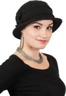 🎩 fleece flower cloche hat: stylish head coverings for women with cancer & chemo headwear logo