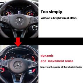 img 3 attached to «🔴 Улучшите свой опыт вождения Mercedes Benz с алюминиевым расширителем переключателя лопаток для рулевого колеса модели B-Red»