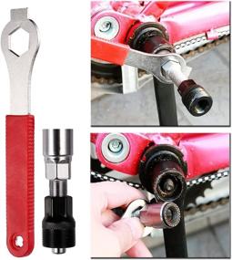 img 3 attached to 🔧 Bicycle Tool Kit: Bike Crank Extractor, Bottom Bracket Remover with 16mm Spanner/Wrench, Bike Rim Truing, Multi Tool with Bag - All-in-One Bike Repair Tool for Emergency