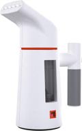 white handheld garment steamer by sharper image si-428 - ideal for clothing, curtains, fabrics, and travel logo