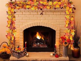 img 2 attached to Acerich Garland Thanksgiving Fireplace Backdrop