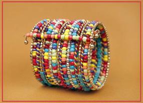 img 1 attached to Bohemian-inspired Tribal Chic Statement Bracelets for Girls - Enhance Your Fashion Jewelry Collection!