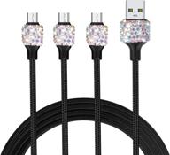 🔌 3-pack 3.3ft android charger cable, micro usb charging cord for galaxy s7 s6 edge j7 s5, note 5 4, lg 4 k40 k20, mp3, kindle, tablet-ab logo