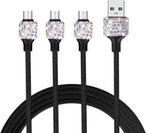 img 4 attached to 🔌 3-Pack 3.3FT Android Charger Cable, Micro USB Charging Cord for Galaxy S7 S6 Edge J7 S5, Note 5 4, LG 4 K40 K20, MP3, Kindle, Tablet-AB