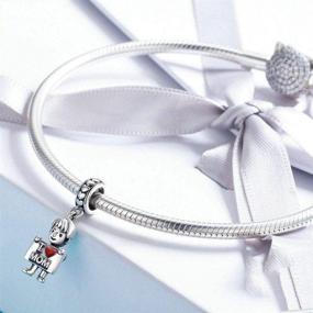 img 1 attached to 🍀 LAMOONY Lucky Boy Charm: 925 Sterling Silver Girl Charm for Pandora Bracelet with Birthday Love Charms for Children