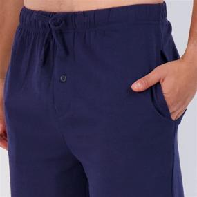 img 2 attached to Cotton Jersey Shorts Pajamas for Men's Sleep & Lounge Attire