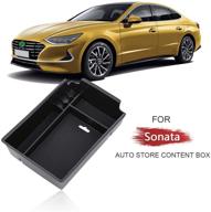 📦 стремитесь к организации? органайзер средней консоли lfotpp для hyundai sonata 2020-2022: подлокотник см., держатель монет и солнцезащитных очков - аксессуары dn8, дополнительный ящик для хранения (черный) логотип