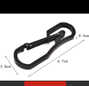 img 3 attached to Fekey&amp;JF Stainless Steel Keychain Carabiner Clip Retractable Ring Set: Quick Release Hooks for Easy Access