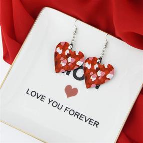 img 1 attached to 16-Piece Sublimation Earring Blanks for DIY Crafting, Mother's Day 🏵️ & Valentine's Gift - MDF Sublimation Printing Earrings in Heart Shape