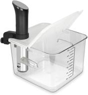 🔁 everie collapsible hinged lid for anova nano and rubbermaid containers - compatible with 750w, 800w, 900w, an500-us00 1000w - 12, 18, 22 quart (corner mount) logo