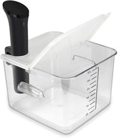 img 1 attached to 🔁 EVERIE Collapsible Hinged Lid for Anova Nano and Rubbermaid Containers - Compatible with 750w, 800w, 900w, AN500-US00 1000w - 12, 18, 22 Quart (Corner Mount)