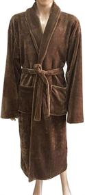 img 4 attached to 🛀 Coosey Fleece Lightweight Collar Bathrobe: Luxuriously Soft & Comfortable for Everyday Relaxation